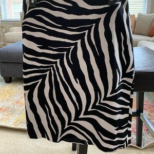 Zebra print pencil skirt